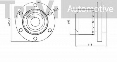 TREVI AUTOMOTIVE wb2248 -  Комплект подшипника ступицы колеса